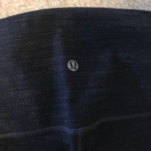 Lululemon leggings — grey/purple gently used